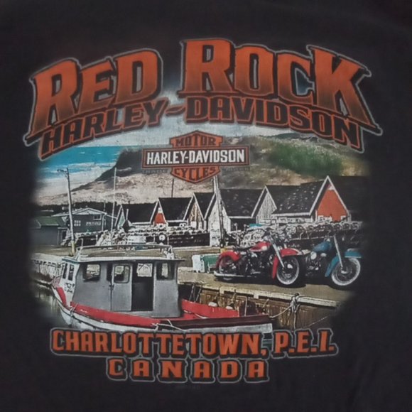 Harley-Davidson skeleton riding a harley  black Tee Size in description - Picture 5 of 8